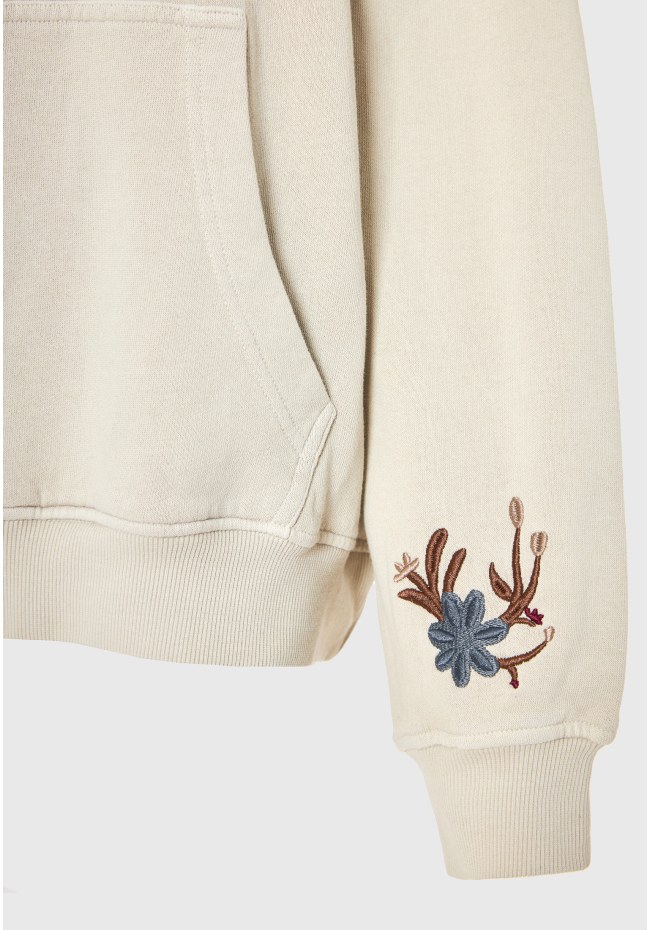 Relaxed fit Φούτερ με κουκούλα και κεντήματα