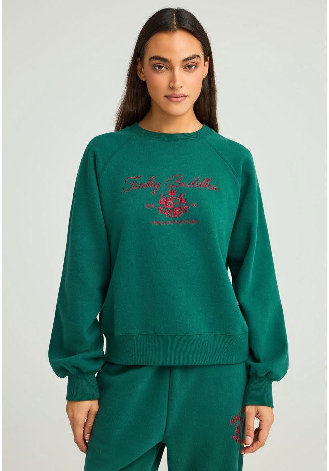 Φούτερ με κεντητό σχέδιο