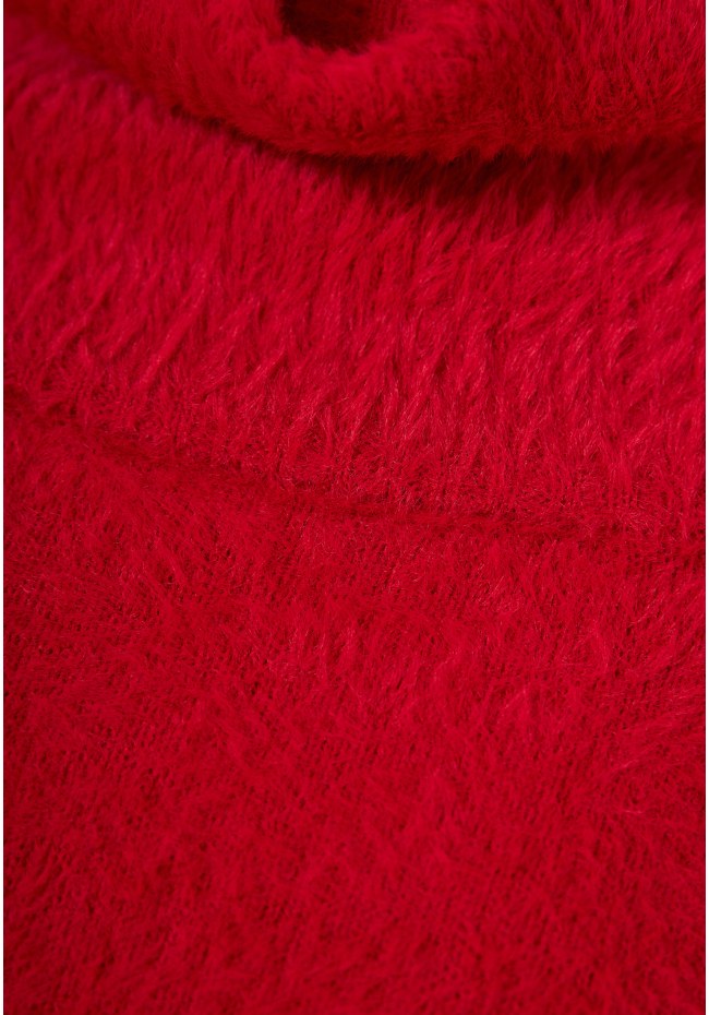 Πλεκτό teddy off shoulder