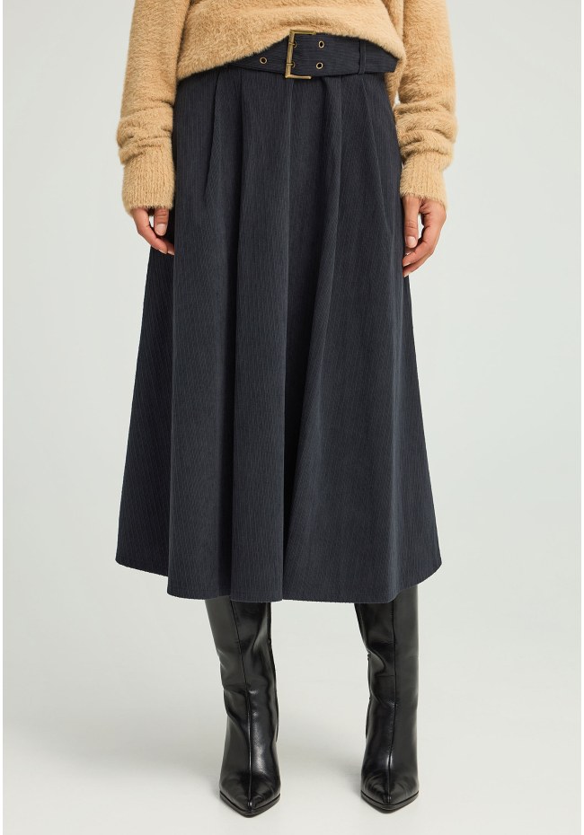 Κοτλέ μίντι φούστα