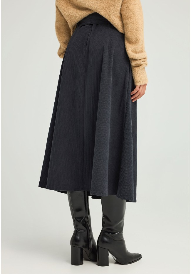 Κοτλέ μίντι φούστα