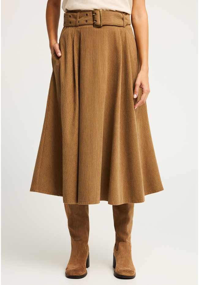 Κοτλέ μίντι φούστα