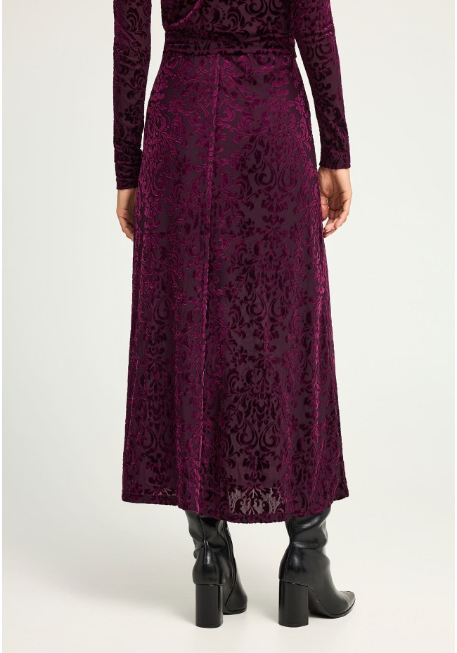 Maxi embroidery φούστα σε ίσια γραμμή