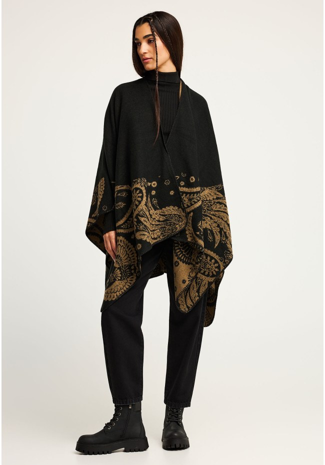 Γυναικεία κάπα με ethnic σχέδιο