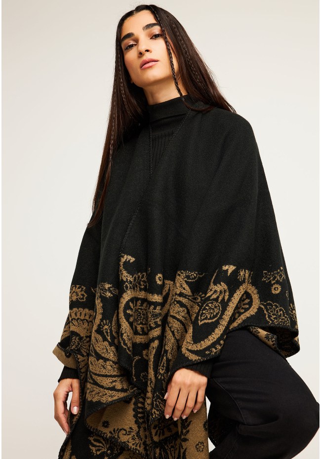 Γυναικεία κάπα με ethnic σχέδιο