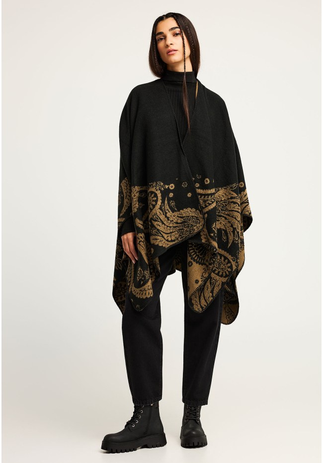 Γυναικεία κάπα με ethnic σχέδιο