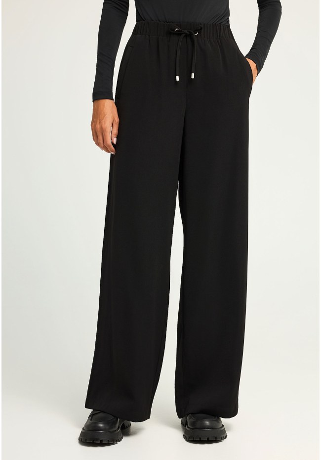 Γυναικείο wide leg παντελόνι με κορδόνι