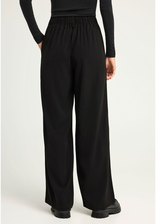 Γυναικείο wide leg παντελόνι με κορδόνι