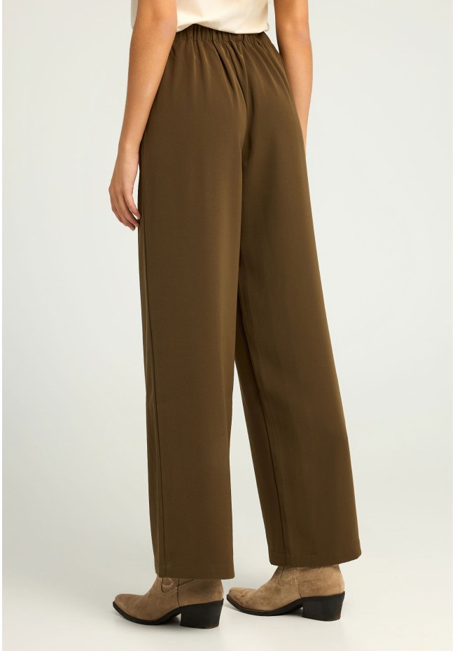 Γυναικείο wide leg παντελόνι με κορδόνι