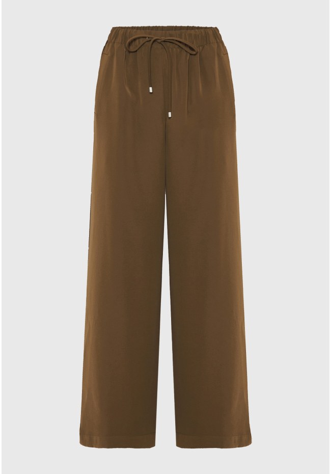 Γυναικείο wide leg παντελόνι με κορδόνι