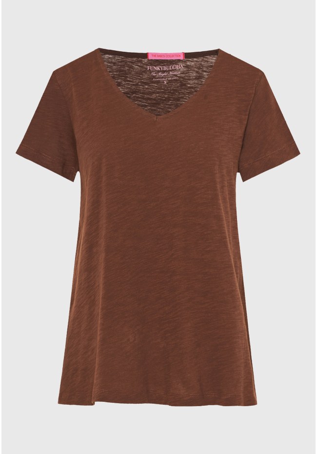 V-neckline t-shirt - The basics collection