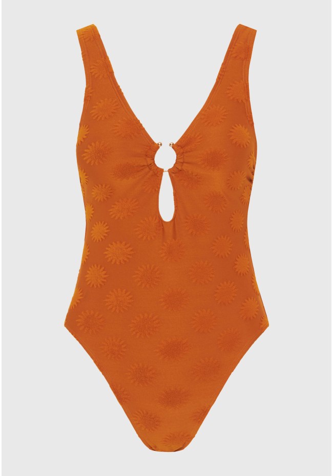 Ολόσωμο μαγιό με πετσετε μοτίβο