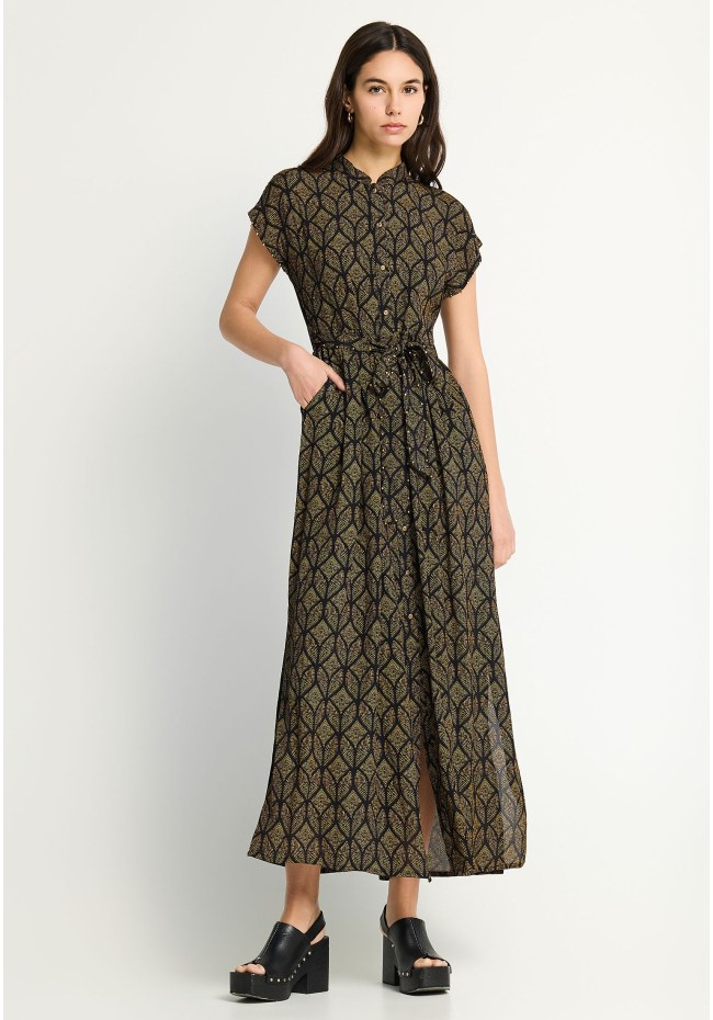 Women's maxi dress with side slit