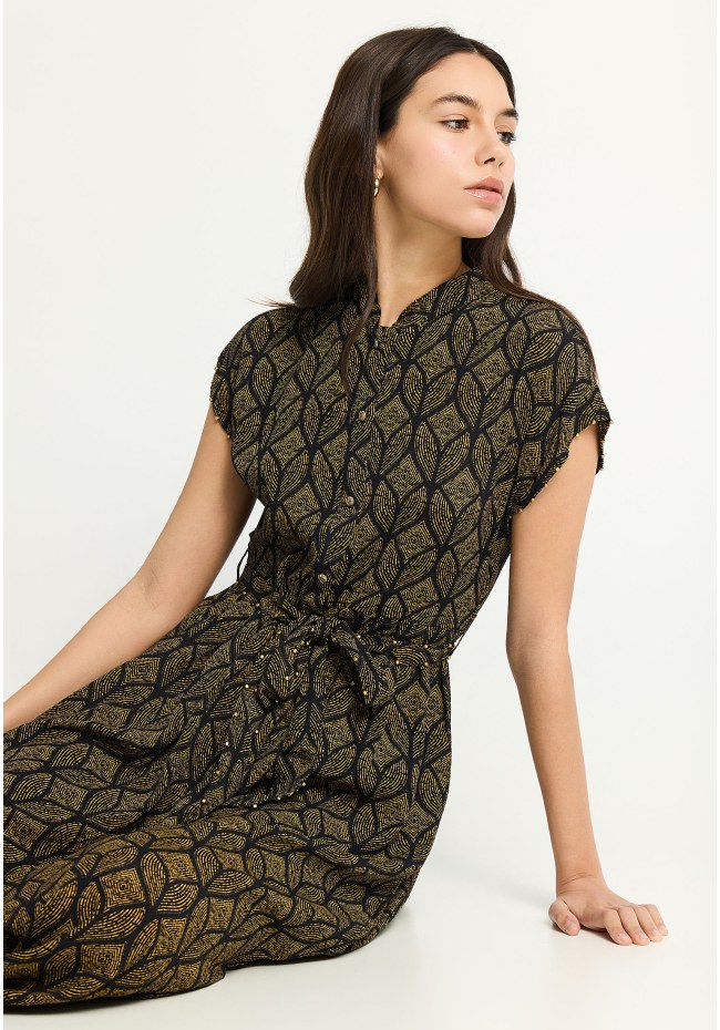 Women's maxi dress with side slit