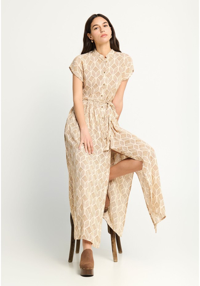 Women's maxi dress with side slit