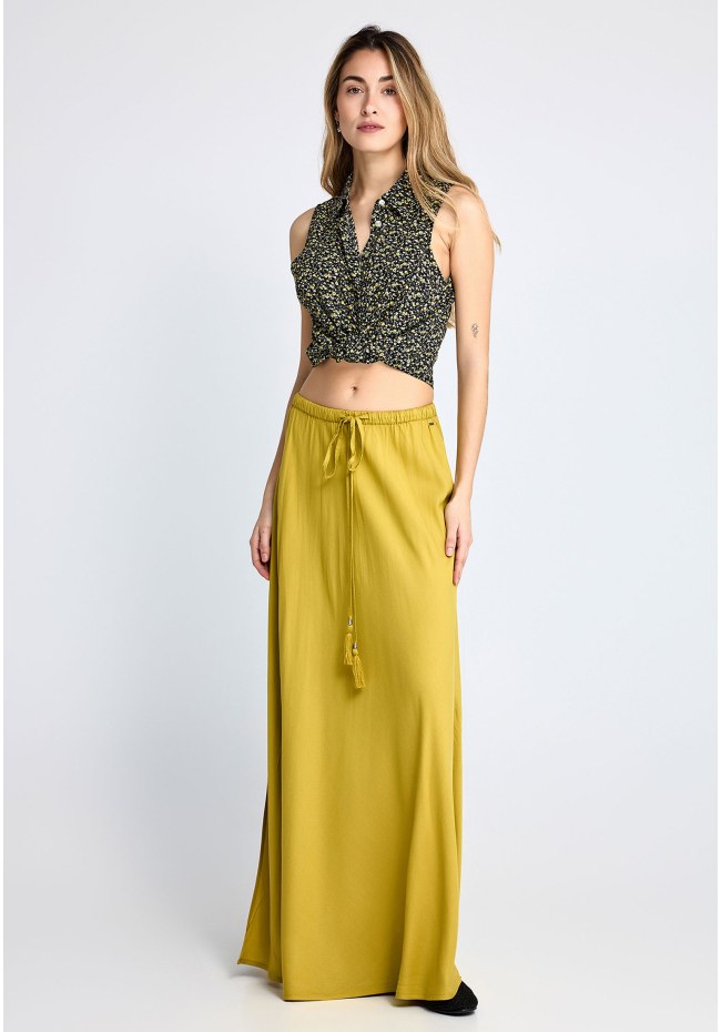 Γυναικείο φλοράλ αμάνικο πουκάμισο