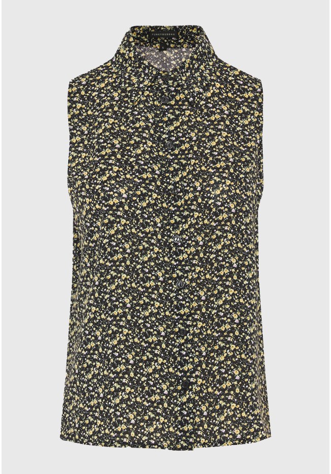 Γυναικείο φλοράλ αμάνικο πουκάμισο