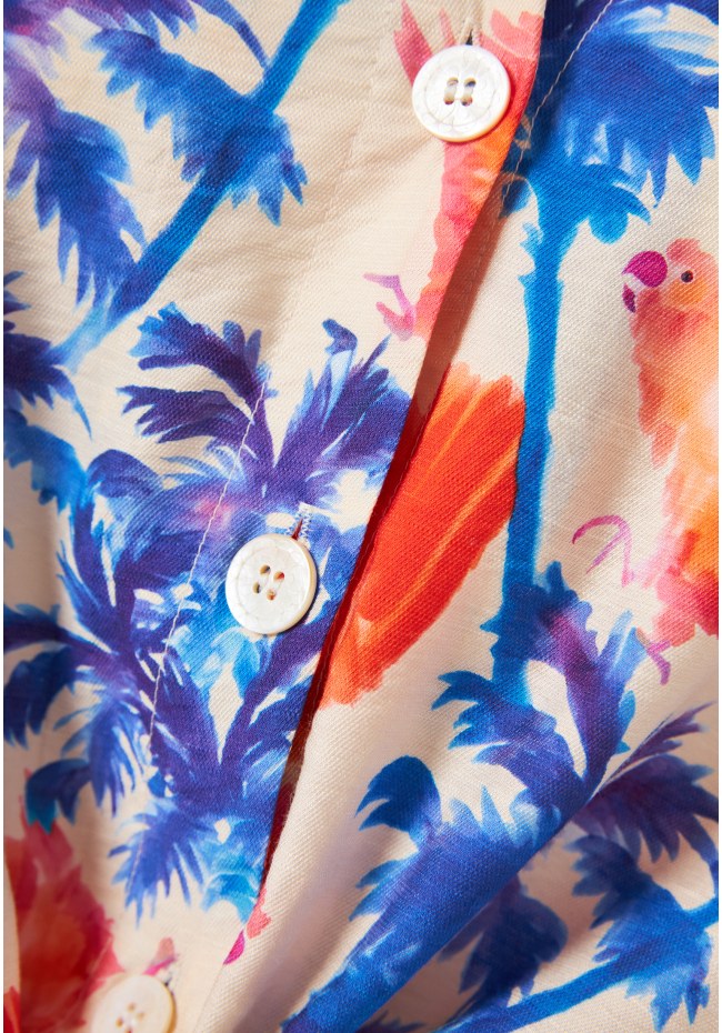 Γυναικείο πουκάμισο με exotic τύπωμα