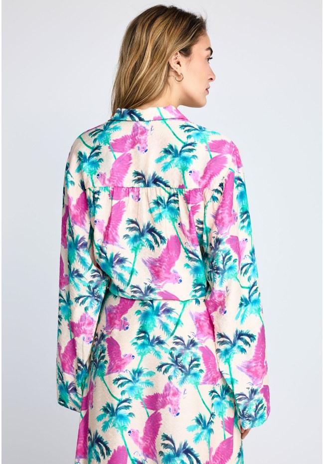 Γυναικείο πουκάμισο με exotic τύπωμα