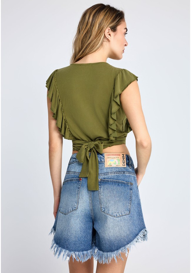 Women's single-color cropped top