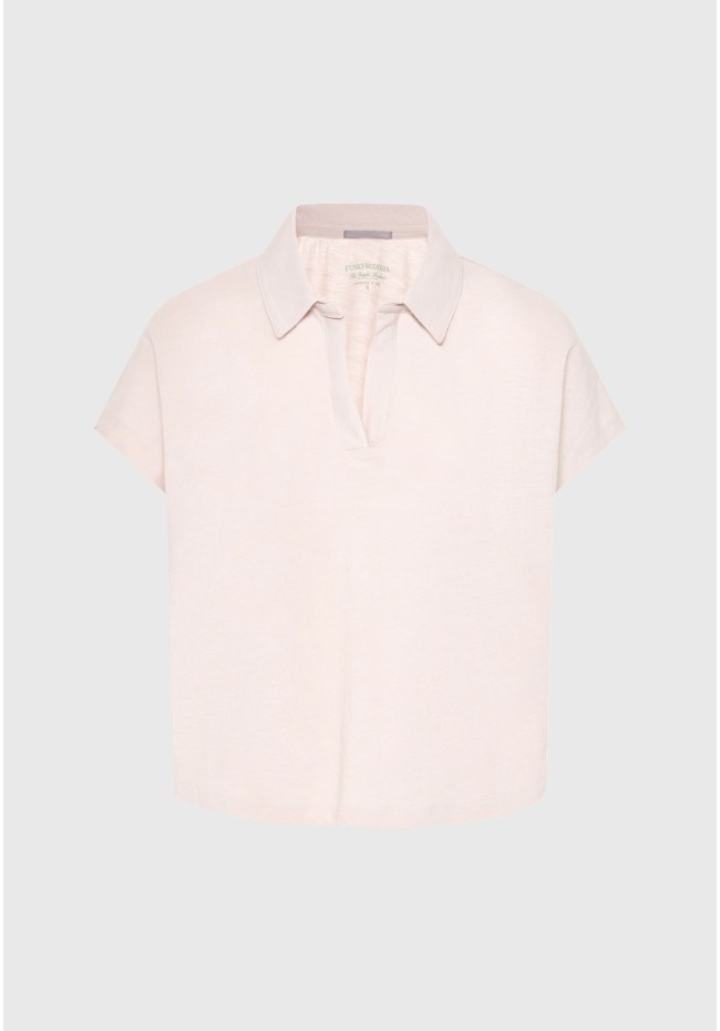 Γυναικείο T-shirt με γιακά - The basics collection