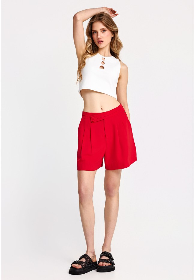 Crop top with front cutout