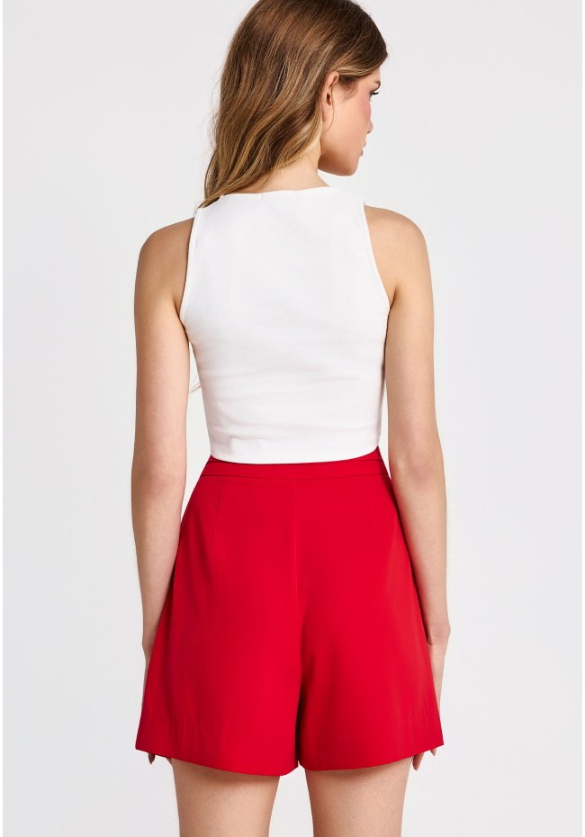 Crop top with front cutout