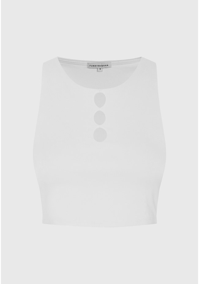 Crop top with front cutout