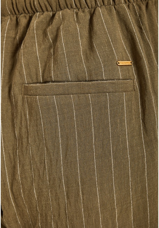 Γυναικεία relaxed fit ριγέ παντελόνα