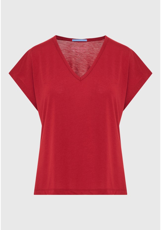 Γυναικείο t-shirt με V λαιμόκοψη - The basics collection