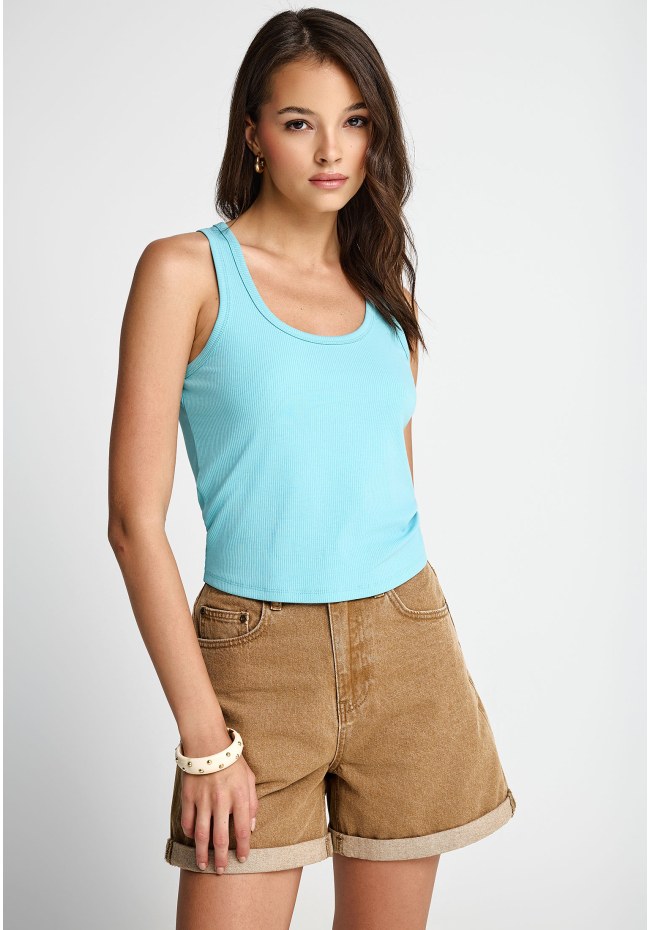 Women's rib tank top
