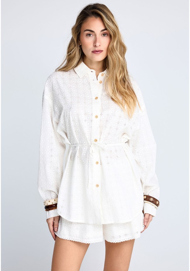 Women's embroidery cotton shirt