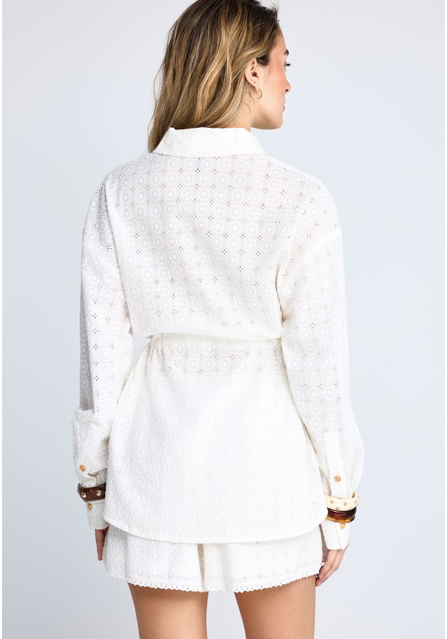 Women's embroidery cotton shirt