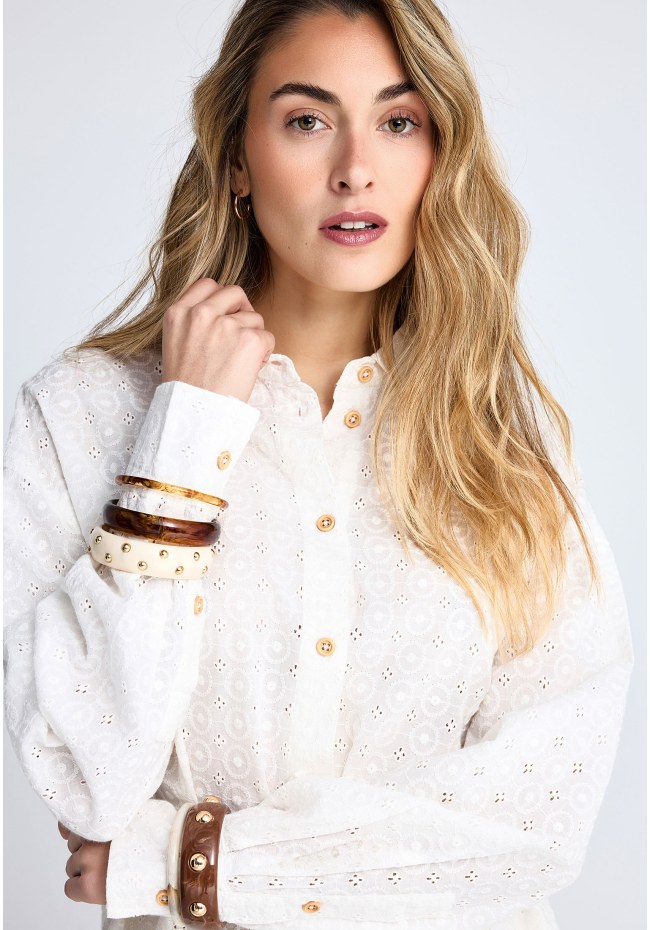 Women's embroidery cotton shirt