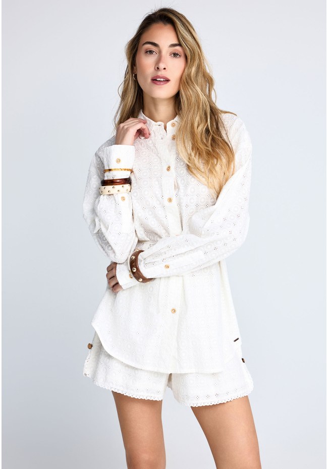 Women's embroidery cotton shirt