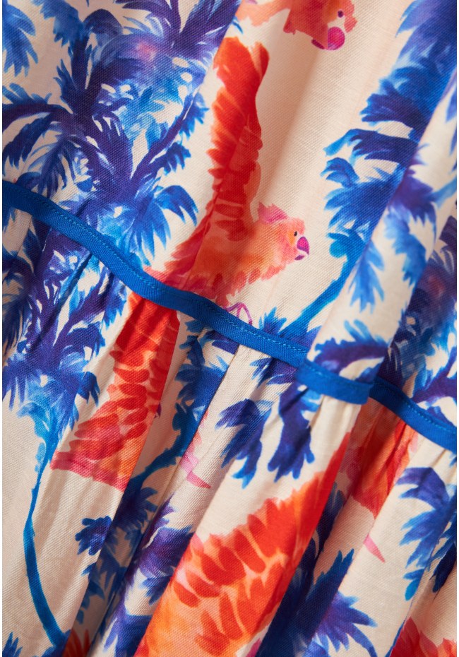 Women's relaxed fit maxi dress with all over print