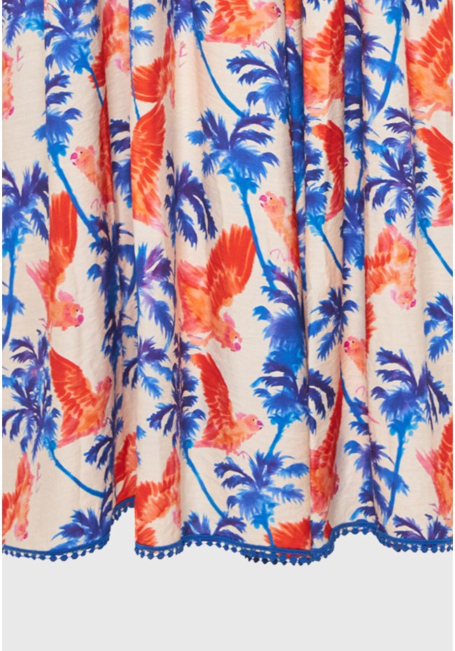 Women's relaxed fit maxi dress with all over print