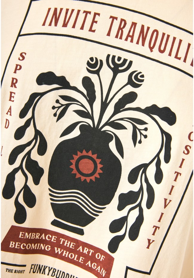 Γυναικείο βαμβακερό loose t-shirt με τύπωμα