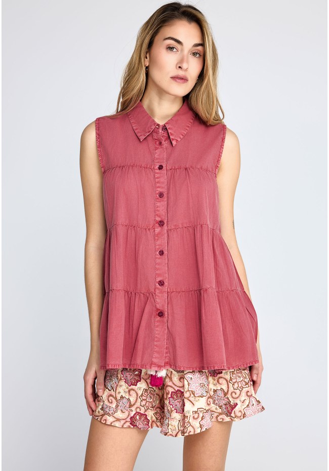 Women's shirt with ruffles