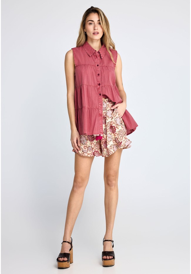 Women's shirt with ruffles