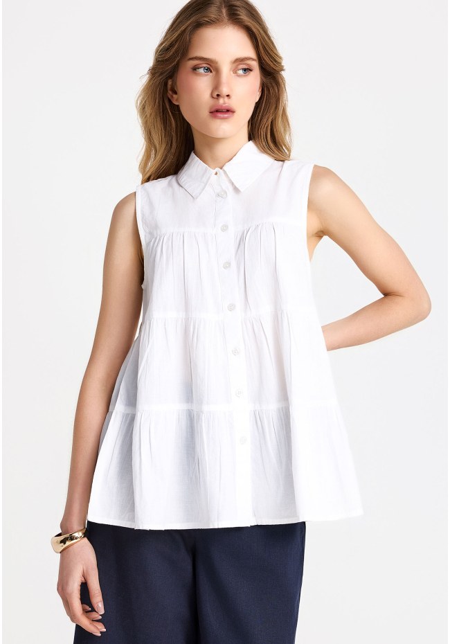 Women's shirt with ruffles