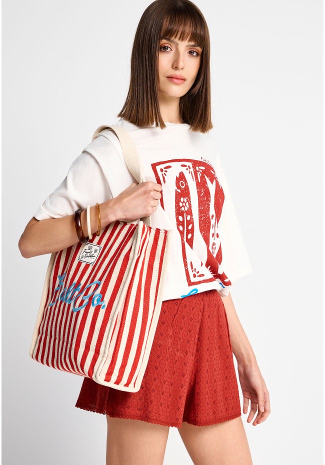 Ριγέ tote τσάντα Salt Co.