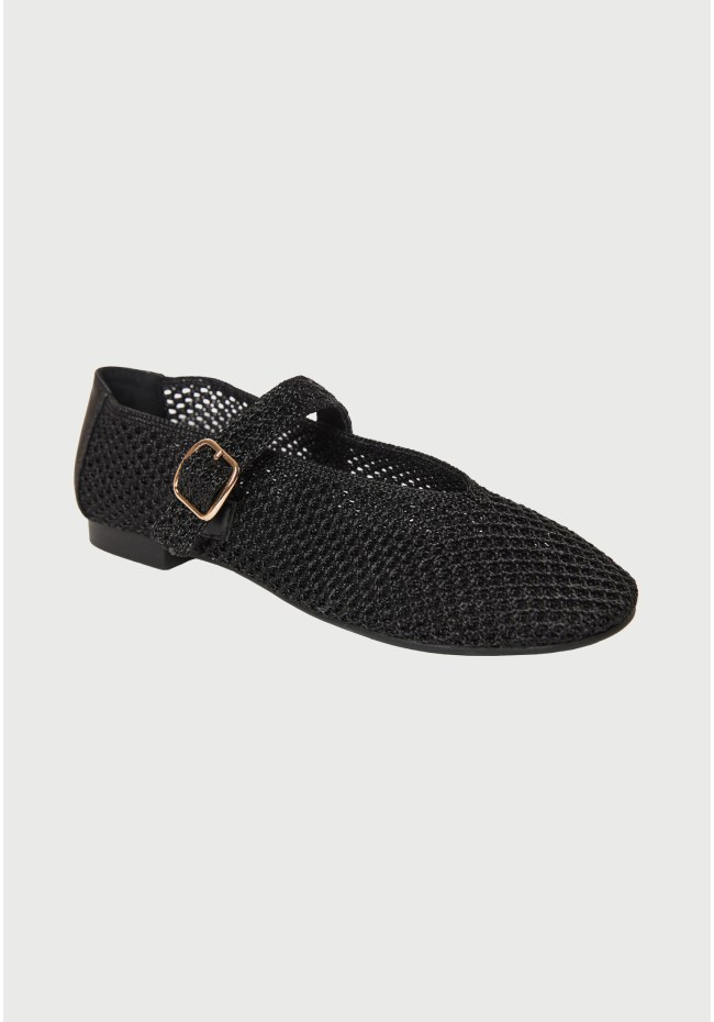 Women's knitted Mary Jane ballerinas
