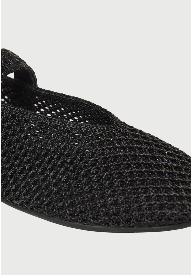 Women's knitted Mary Jane ballerinas