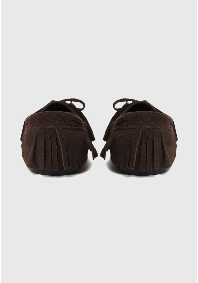 Women's leather tassel loafers