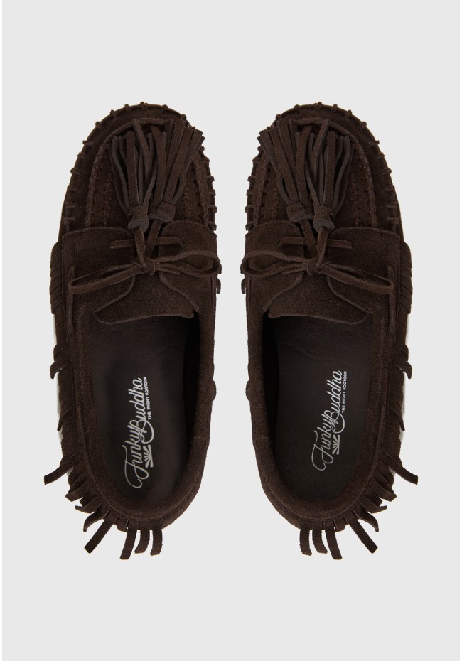 Women's leather tassel loafers