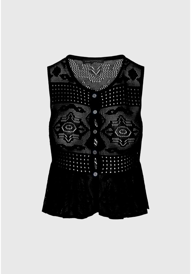 Αμάνικο crochet τοπ