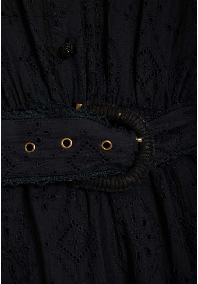 Γυναικείο embroidery relaxed-fit midi φόρεμα από βαμβάκι