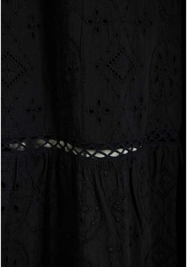 Γυναικείο embroidery relaxed-fit midi φόρεμα από βαμβάκι