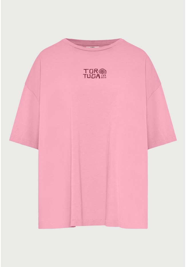 Women's t-shirt with print on the back made of cotton